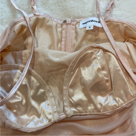 Revolve Superdown Tamzin Ruched Mini Dress in Nude - Picture 7 of 7